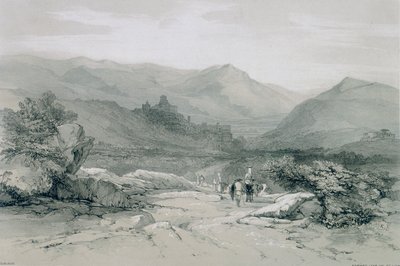 Vedute di Roma e dintorni: città e valle di Subiaco da Edward Lear